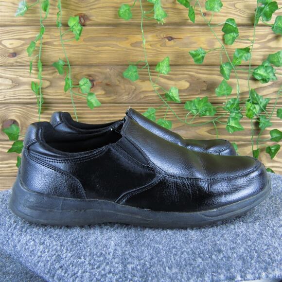 TredSafe Men's Easy Slip Resist Loafer Black Leather Size‎ 9.5 Medium Used 2025 - Picture 3 of 7
